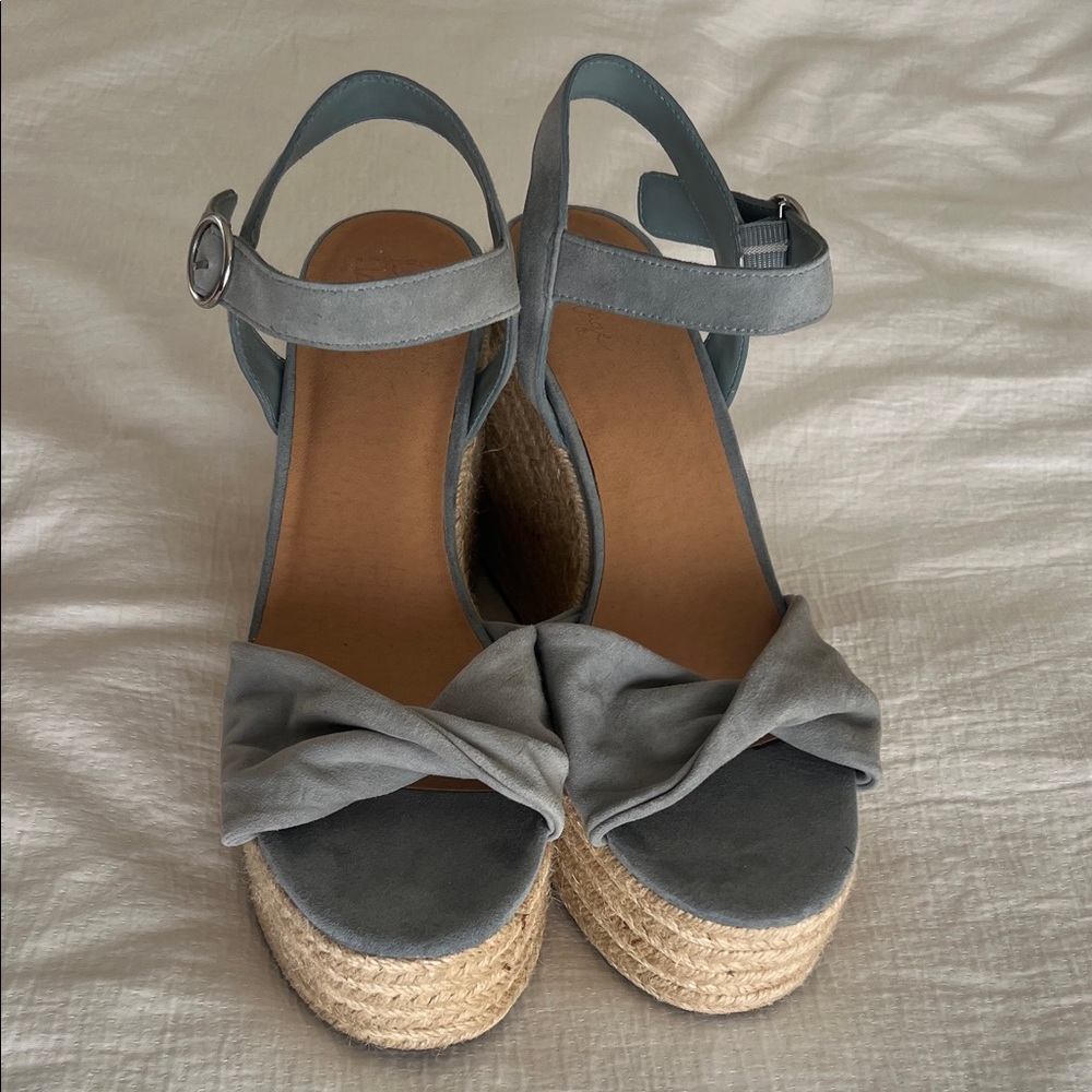Crown Vintage Gray Wedge Sandals